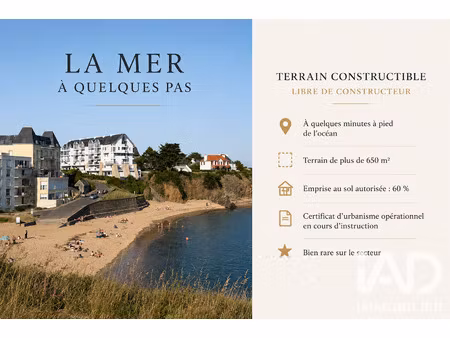 vente terrain à bâtir 670 m²