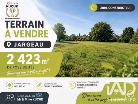 vente terrain à bâtir 2 423 m²