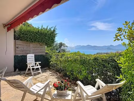 cannes 2 pieces rdj vue mer panoramique - 500 mètres des plages