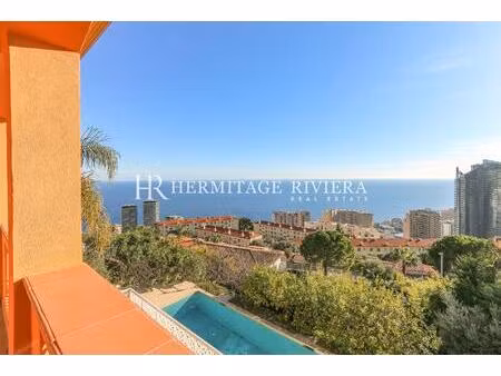 vue monaco - vue mer - piscine - domaine fermé