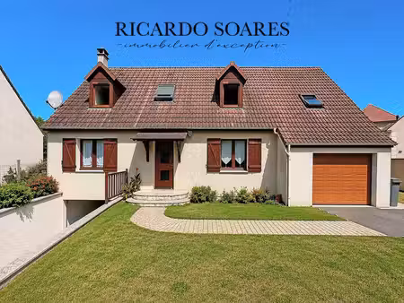 60940 angicourt - maison familiale 149m² / 5 chambres / veranda 40m² / sous-sol total + ga