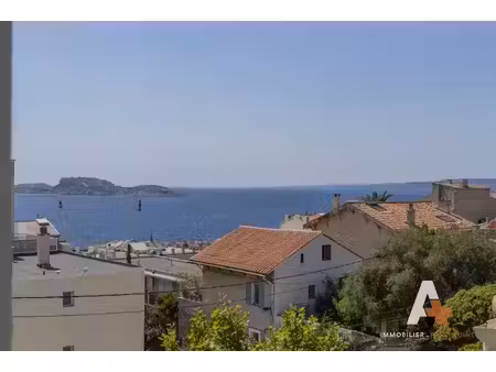 marseille 7éme : endoume-malmousque type 3 vue mer avec terr