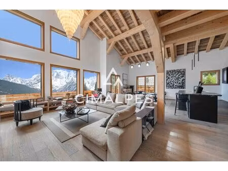 chalet récent d'exception - 5 chambres - face au mont-blanc