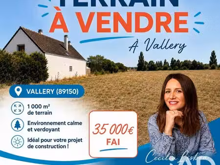 terrain à bâtir à vallery (89150)
