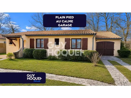 maison de plain pied  garage  au calme