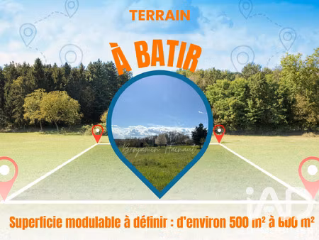 vente terrain à bâtir 600 m²