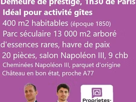 propriete   chateau  l'élégance intemporelle à 1h30 de paris