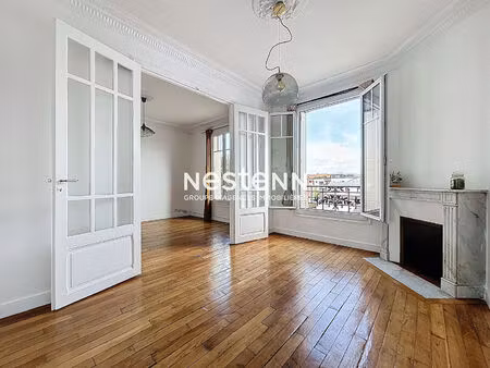 issy les moulineaux - non meublé - appartement traversant 3 pièces de 53 07 m² charme de l