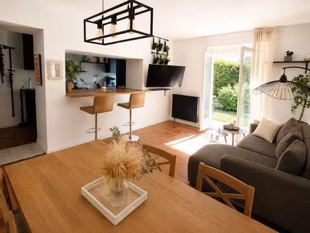 t3 traversant  jardin privatif 65 m²  terrasse – dpe c  aucun travaux – irigny