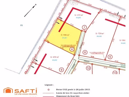 vente terrain à batir 446 m² à le puy-en-velay (43000)  46 500 €