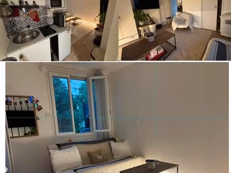 studio lumineux bron 40 rue de la pagère disponible 14 juillet bus 24 en face 20min grange