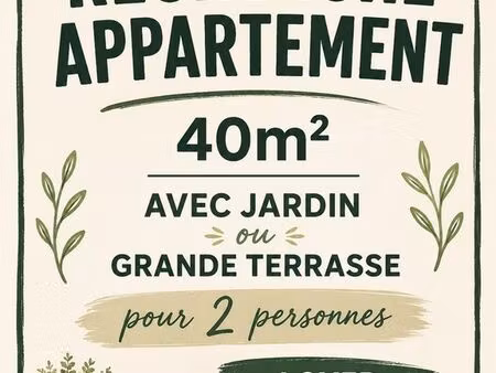 recherche appartement 40m2 avec jardin