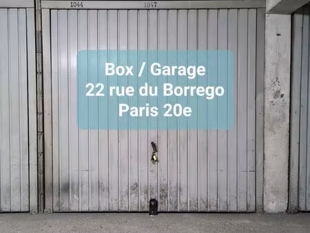 box à louer - 22 / 30 rue du borrego  paris 20eme