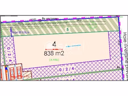 vente terrain à batir 838 m² à campigny (14490)  67 000 €