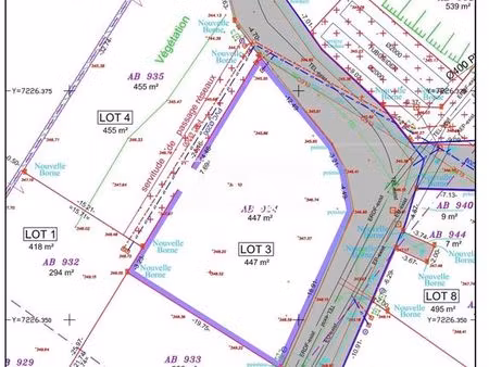 terrain 447 m² vittel