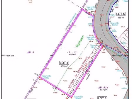 terrain 455 m² vittel