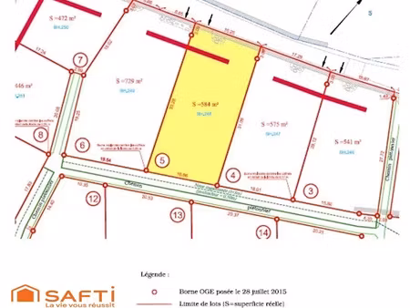 vente terrain à batir 584 m² à le puy-en-velay (43000)  54 500 €