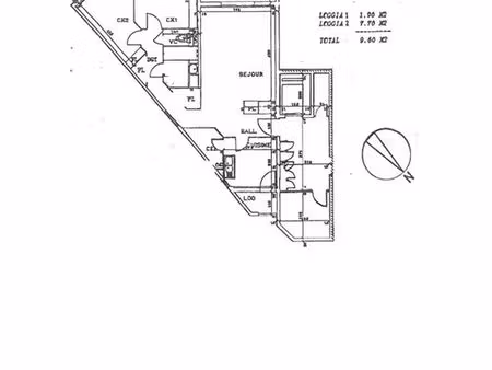 appartement 67 5 m2 (3 pièces - 2 chambres - 1er étage avec ascenseur) et garage 15 7 m2