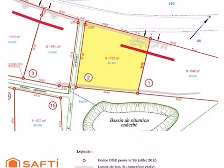 vente terrain à batir 723 m² à le puy-en-velay (43000)  63 500 €