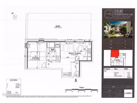 appartement 2 pièces 41 m²