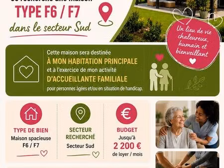recherche maison f6
