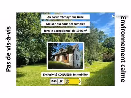 maison sur sous-sol complet - magnifique terrain arboré de 1946 m2 - aucun vis à vis - env