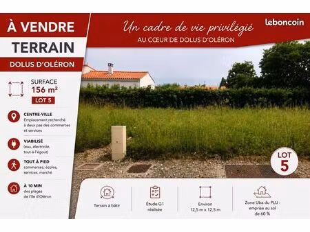 terrain 156 m² dolus-d'oleron