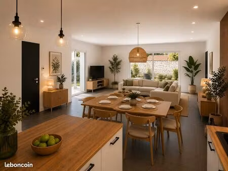 maison contemporaine neuve de plain pied   (accés pmr) frais de notaire réduits. rare sur 