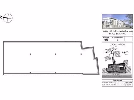? local professionnel neuf 106 m² – blagnac centre / tram t1