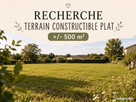recherche un terrain constructible