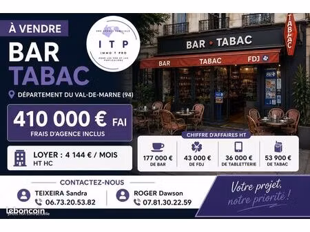 bar  fdj  tabac 180 m² maisons-alfort