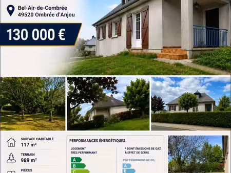maison individuelle 5 chambres + terrain 989 m² + gros potentiel à rafraîchir – bel-air-de