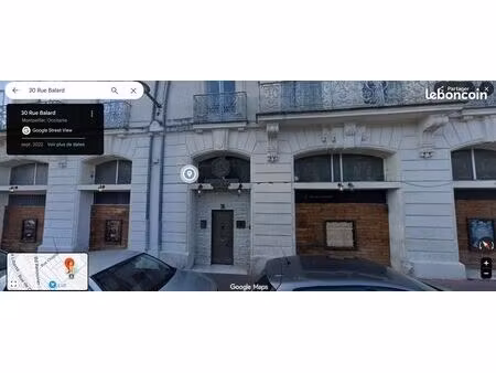 local commercial 360 m² vendu loué – bail 3/6/9 – montpellier parc clémenceau