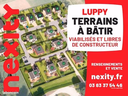 nouveaux terrains à luppy  près de metz