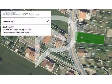 terrain 681 m² sarrebourg