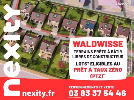 nouveaux terrains à waldwisse  près de thionville