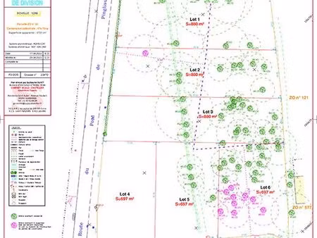 terrain 880 m² besne