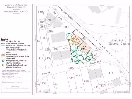 terrain de 683m² avec possibilité de créer un ou deux terrains a batir
