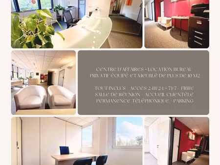 location bureau privatif équipé et meublé de 10 m² tout inclus + espaces communs – accès 2