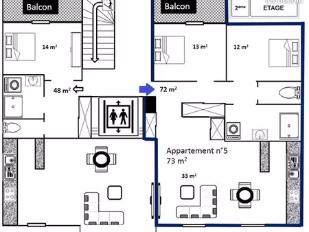 appartement f3 – 73m2 – av. blies sarreguemines