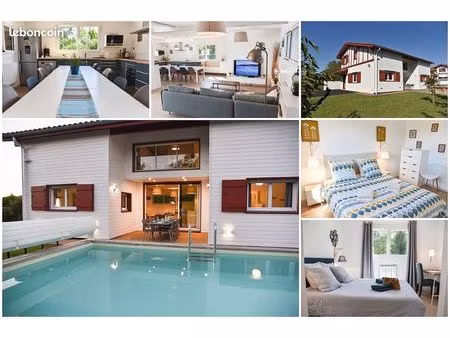 superbe maison meublée avec piscine à saint-jean-de-luz