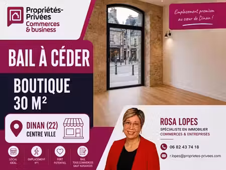 vente locaux professionnels 30 m² à dinan (22100)  56 000 €