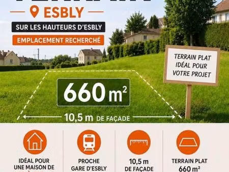 terrain 665 m² esbly