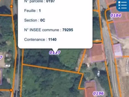 terrain non constructible 1 140 m² – saint-romans-lès-melle (79500)