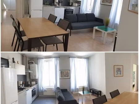 location appartement t4 meublé 78m2  3 chambres (à partir de 350 cc)  st étienne hyper cen