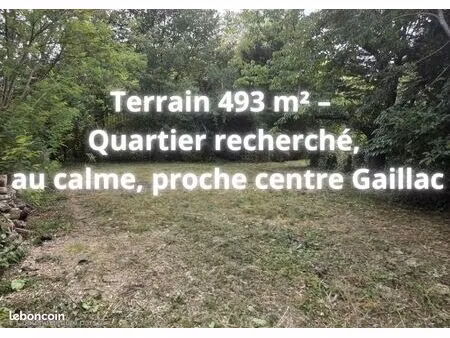 ? terrain à bâtir 493 m² – tous frais viabilisation + étude de sol pris en charge – gailla