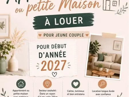 recherche appartement ou petite maison en location