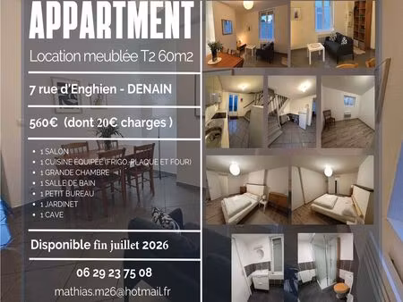 location meublée t2 60m2