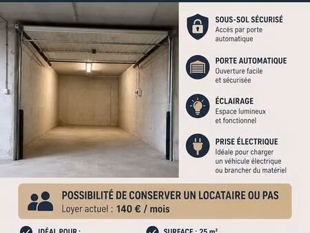 grand garage securise 25m2 saint alban leysse