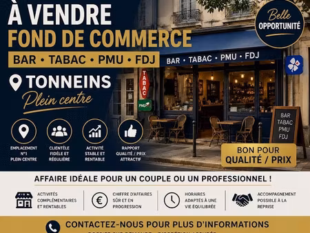 vente locaux professionnels 3 pièces 180 m² à tonneins (47400)  184 800 €